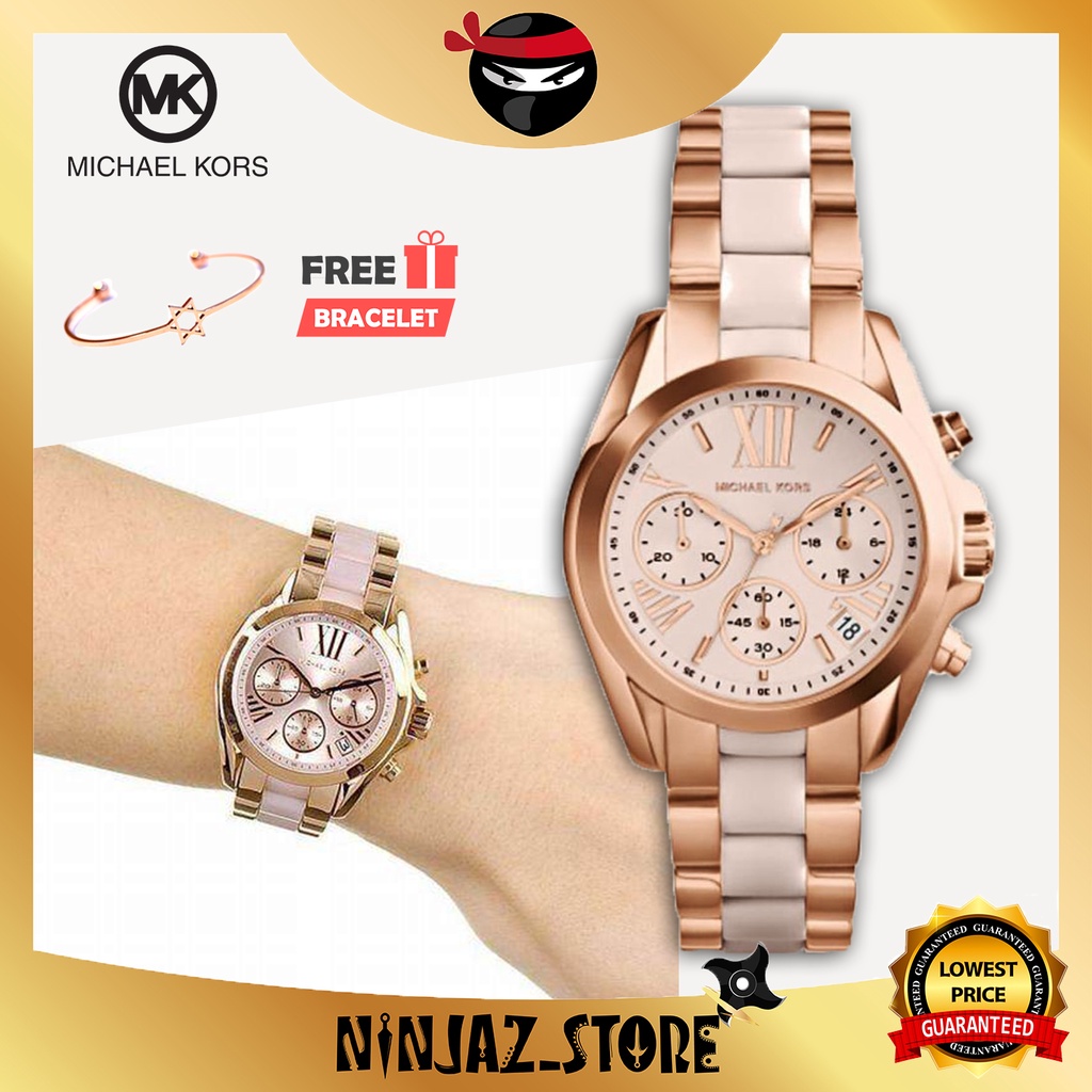 Malaysia 3Years Warranty MICHAEL KORS MK6066 Rose Dial Rose Gold tone Watch 2 Years Warranty Shopee Malaysia