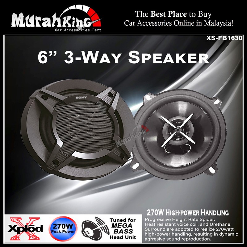 Sony 6 Inch 270W 3 Way Car Coaxial Speaker 2PCS Shopee Malaysia