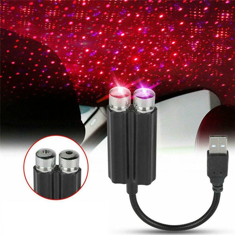 Car Roof Star Light Interior USB LED Lights Starry Atmosphere Projector ...