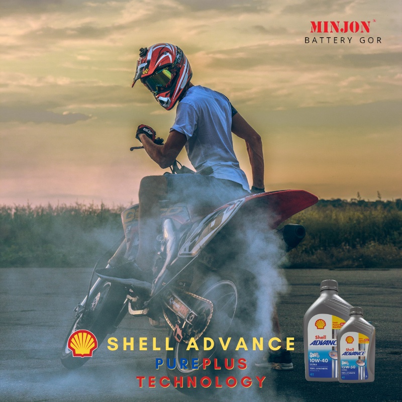 Shell Advance 4T Ultra 10W-40 Fully Synthetic Motorcycle Engine Oil (1L ...