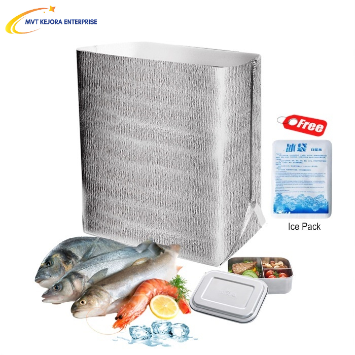 Insulation Bag Aluminum Foil Insulated Bag Tahan Sejuk Thermal Cooler Bag Frozen Food Ice Bag Free Ice Pack Shopee Malaysia