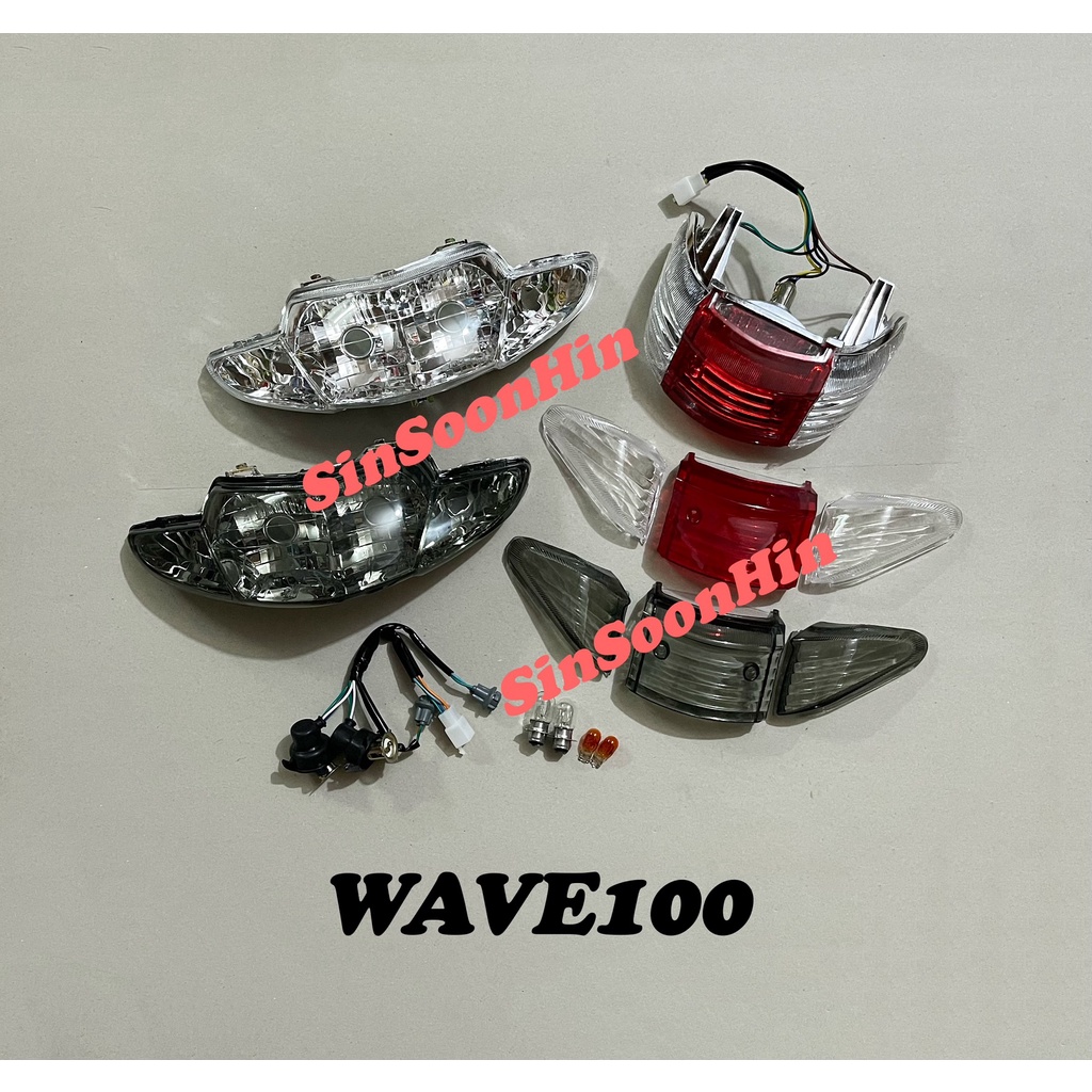 Honda Wave Head Lamp Free Bulb Socket Tail Lamp Standard Tinted Shopee Malaysia