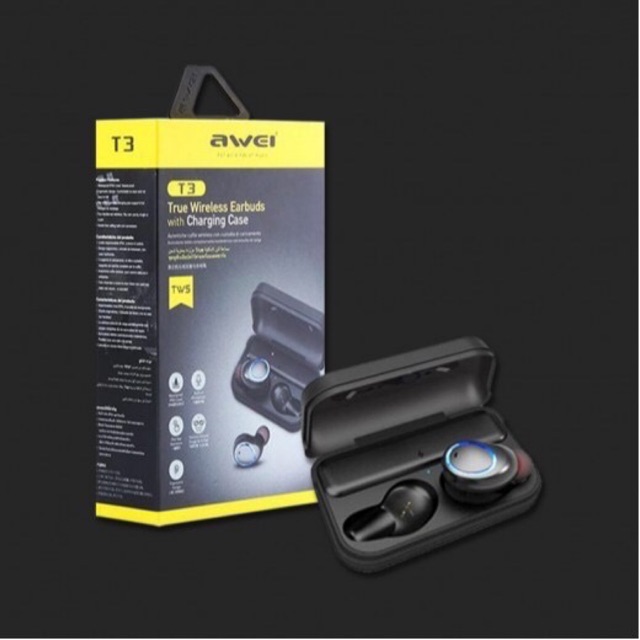 Awei t3 true wireless best sale earbuds with charging case