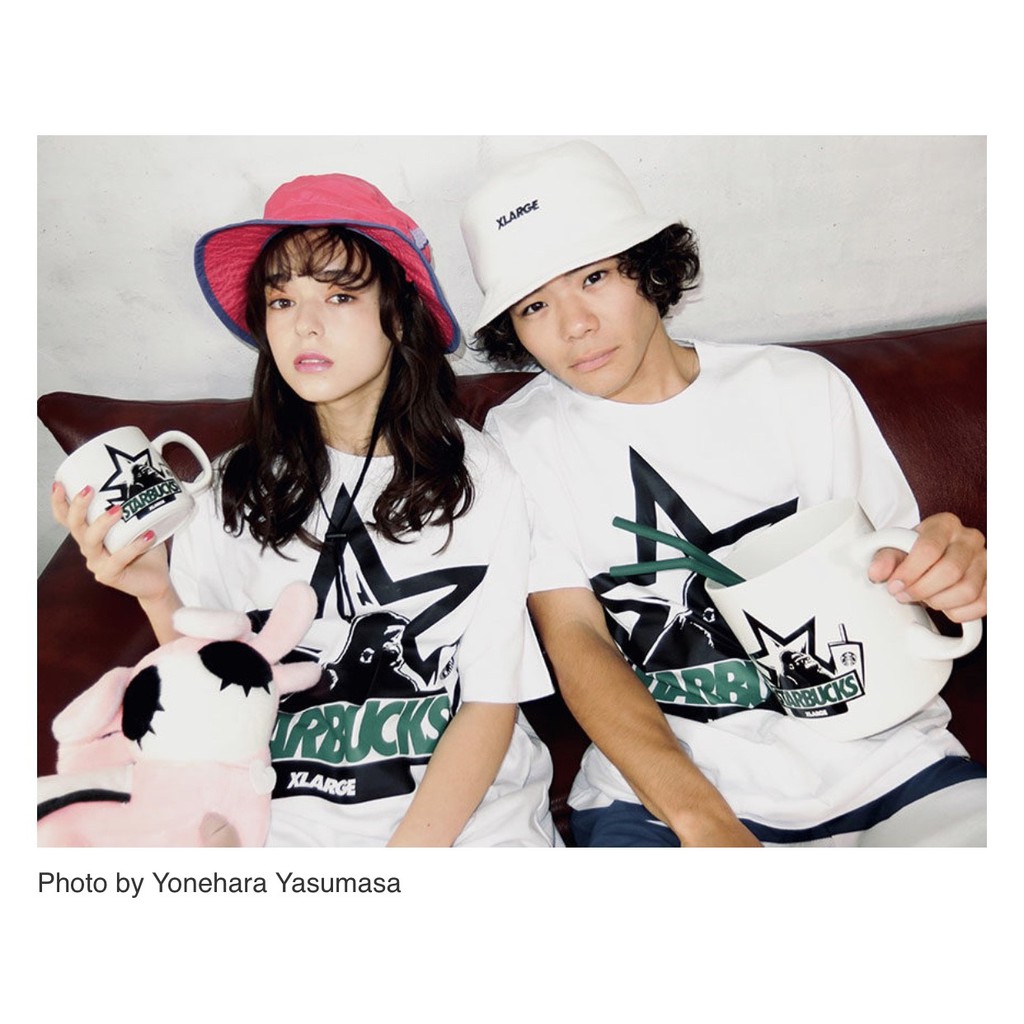 【テレビで話題】 STARBUCKS and XLARGE® CHINA T unisex collaboration first トップス