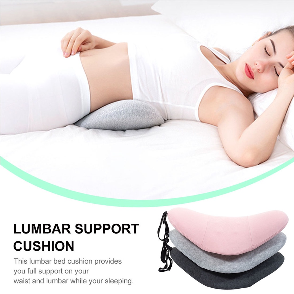 Magazine Lumbar Support Pillow Sleep Bed Cushion Adjustable Waist Lower Back  Pain Relief 