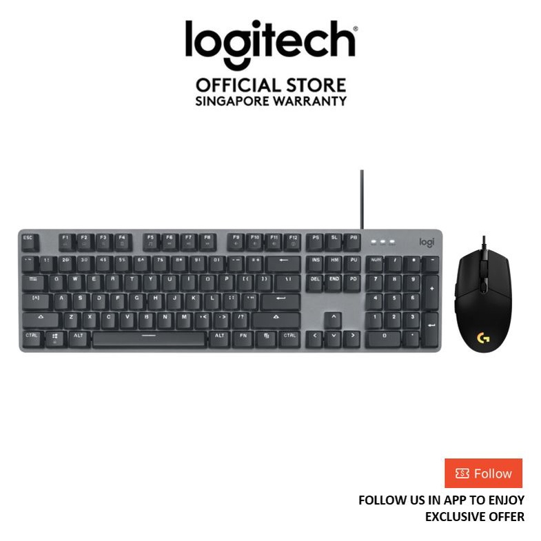 Logitech K845 Mechanical Illuminated Wired Keyboard + G203 RGB Wired ...