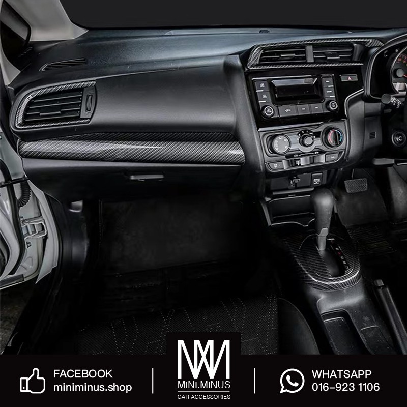Honda Jazz GK (20142022) Carbon Fiber Dashboard Trim Cover Shopee