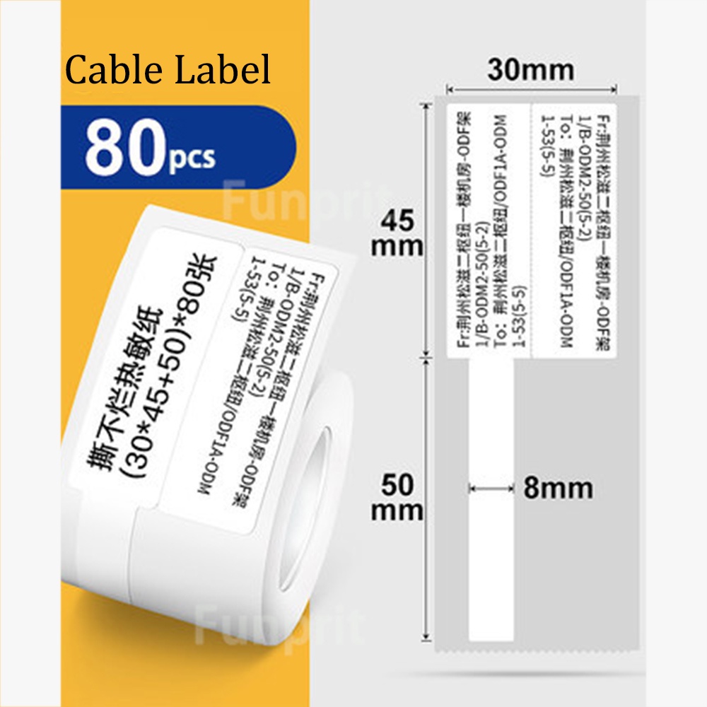 【Cable Label】NIIMBOT B203/B3S/B21 Label Printer Jing Chen Label Sticker ...