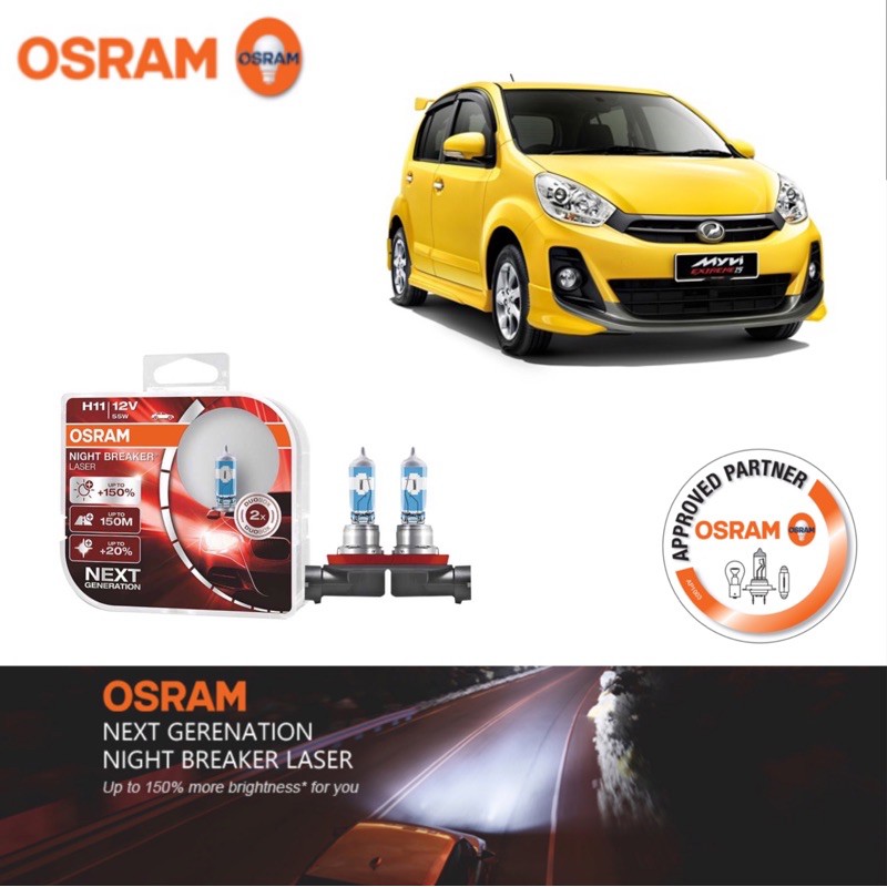 OSRAM NBL H11 Headlight Bulb for Perodua Myvi Lagi Best 2nd Gen