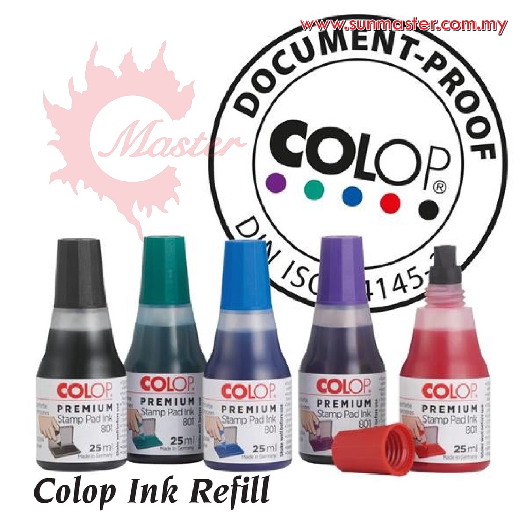 Colop Stamp Pad Refill Ink (25ml) Shopee Malaysia