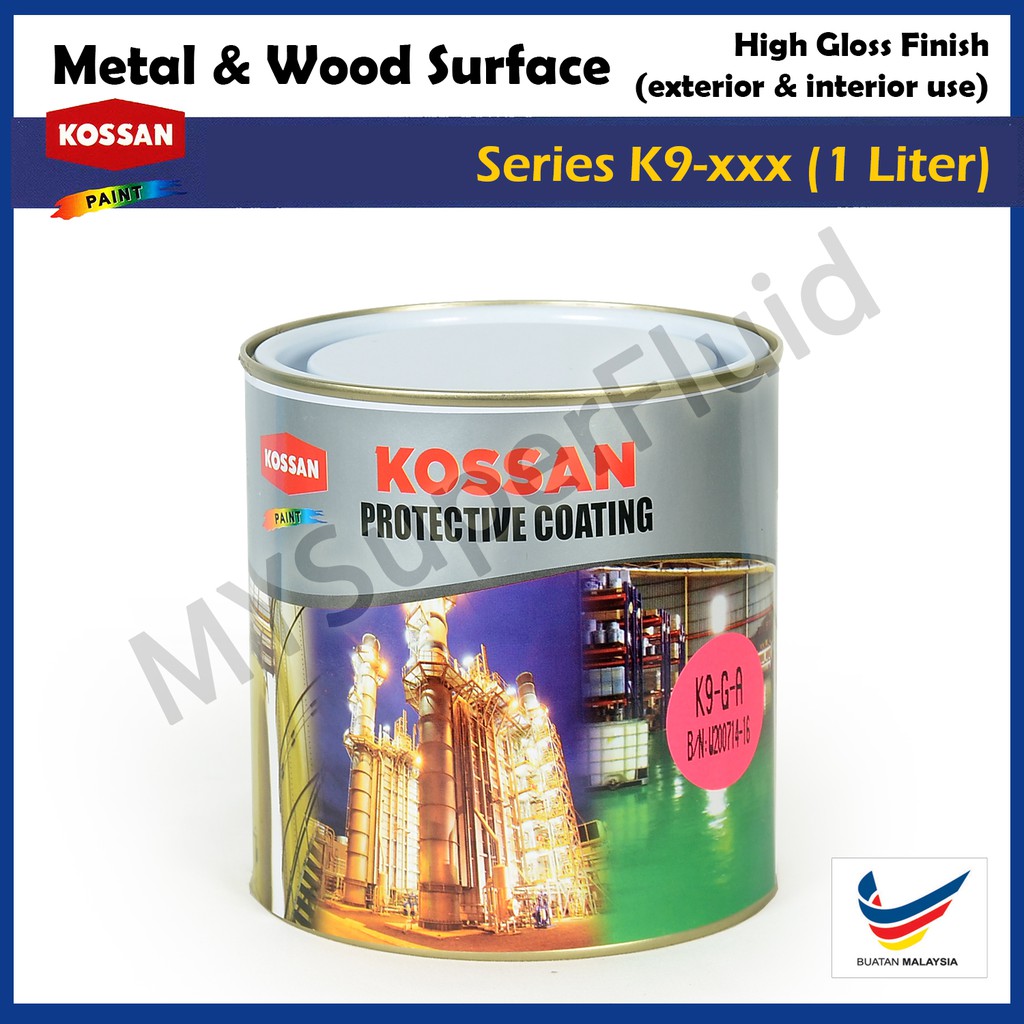 1L KOSSAN High Gloss Finish Paint 9000 Series For Metal & Wood Surface