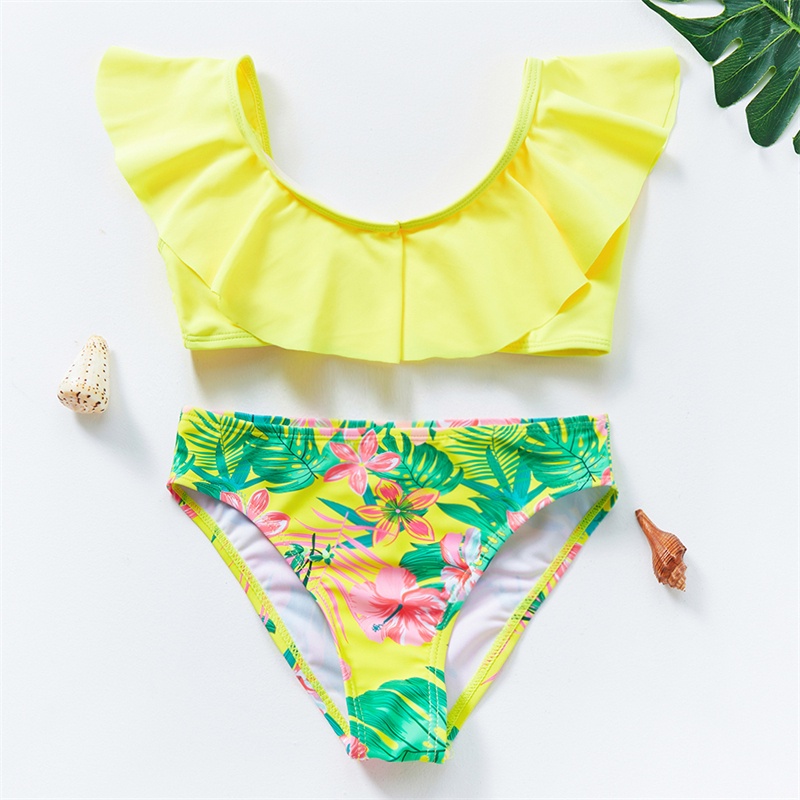 5-14Y Child/Teen Girls Bikini Swimsuit Set Ruffle Flounce Floral 2022 ...