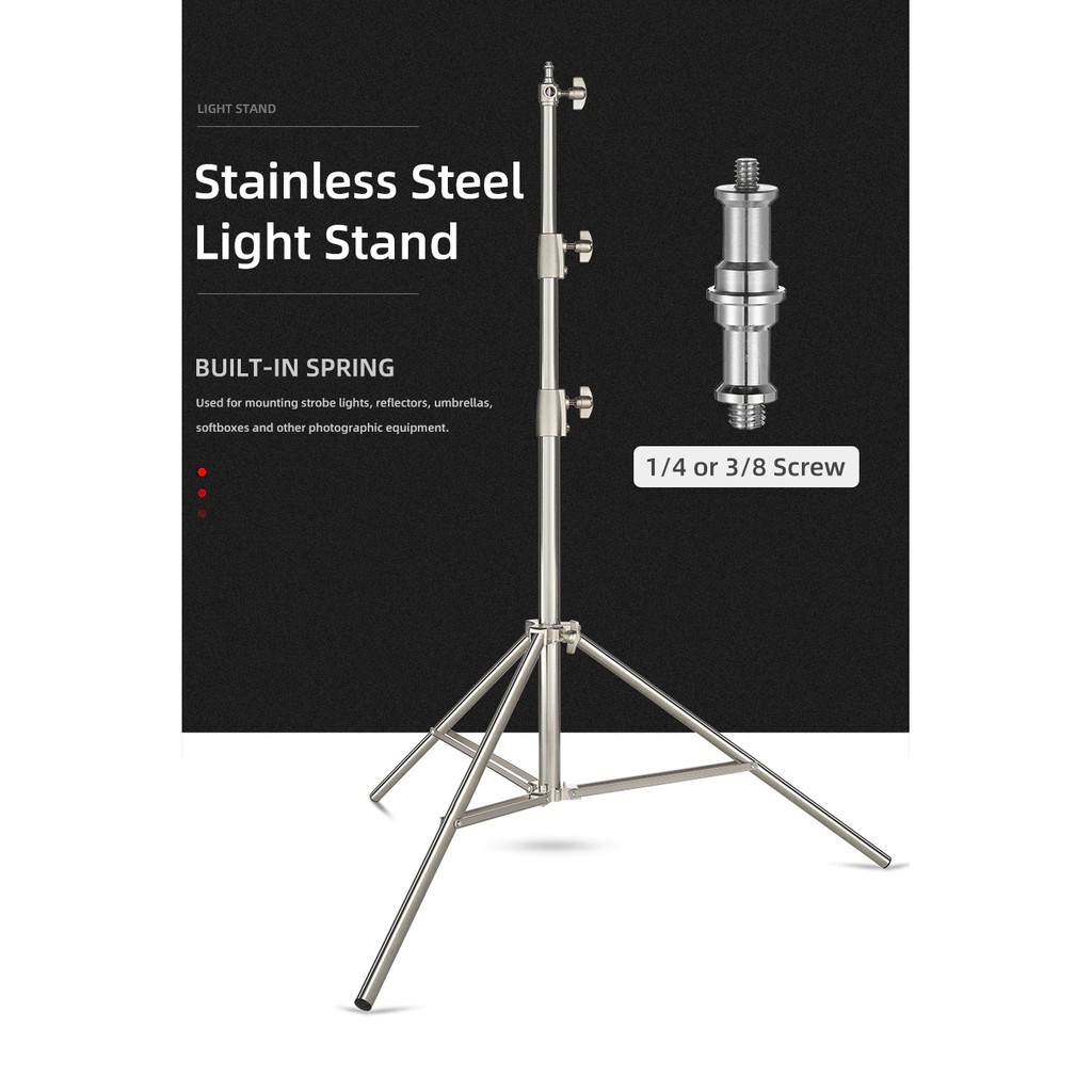 Stainless Steel Foldable Tripod Light Stand For Photo main image 1