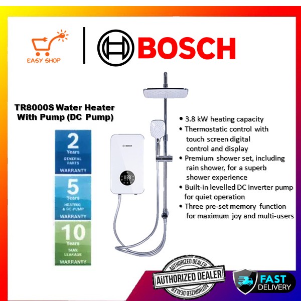 Bosch Water Heater Inverter DC Pump With Rain Shower Tronic 8000S TR8000S |  Shopee Malaysia