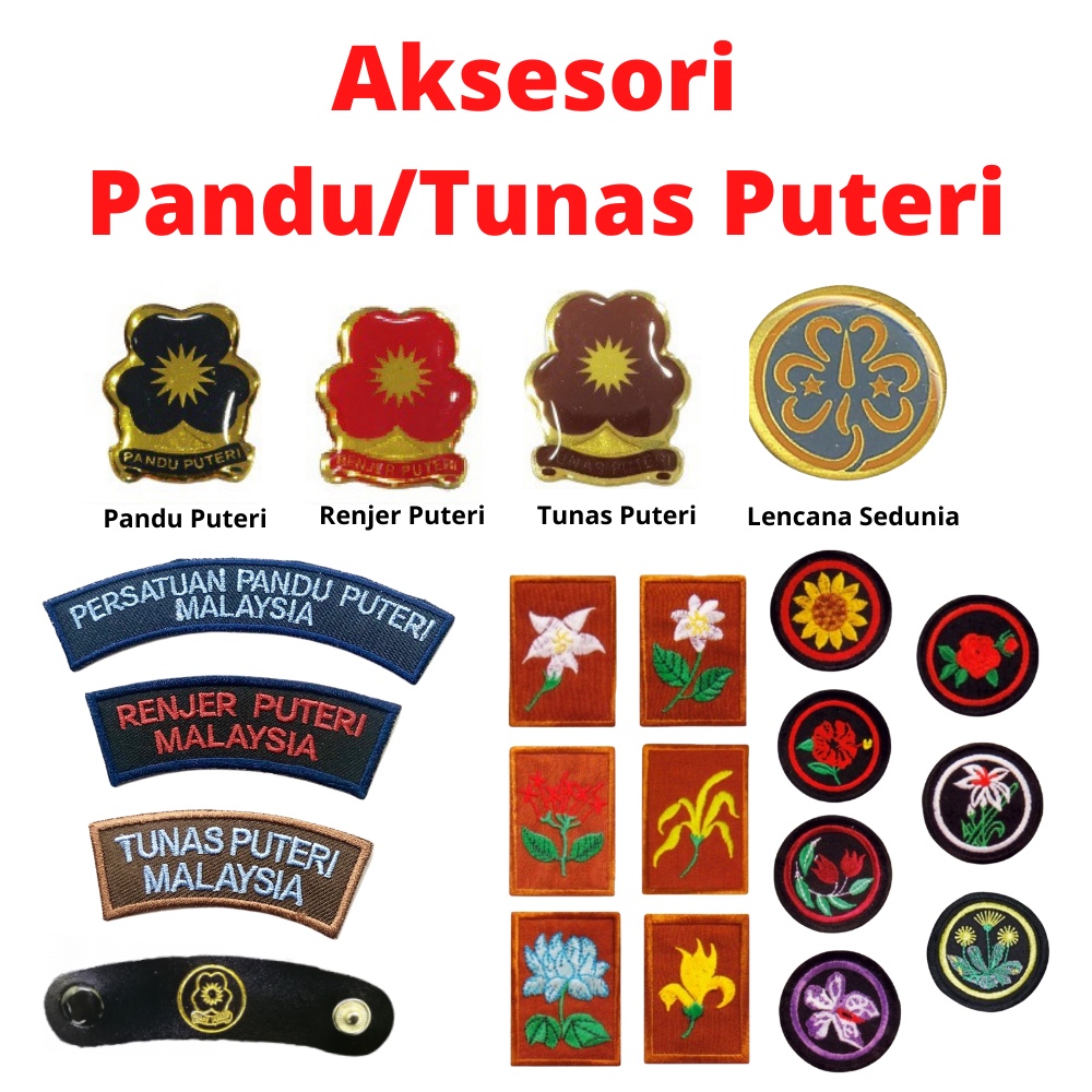 Aksesori Lencana Pandu Puteri Tunas Puteri/ Accessories Badges Pandu ...