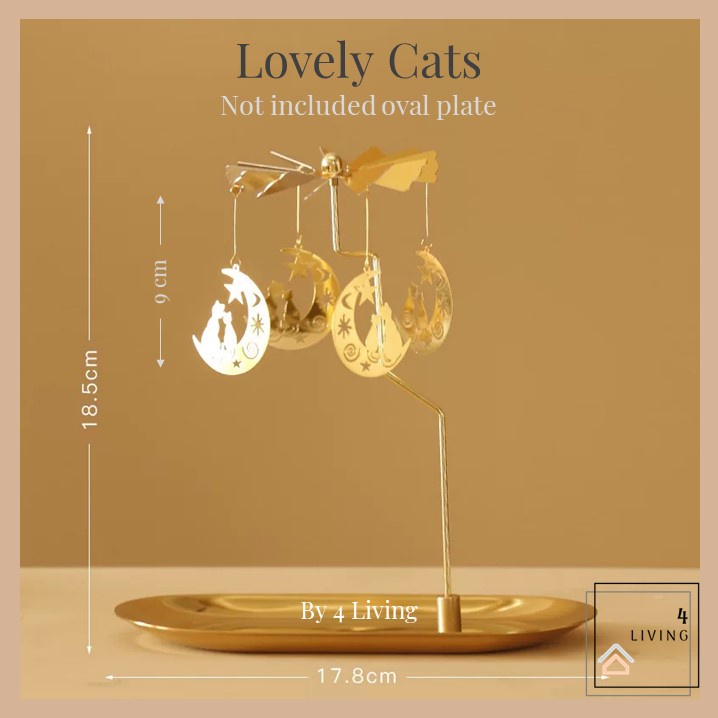 🔥 Candle Rotating Candlestick Candle Holder Candle Stand Carousel