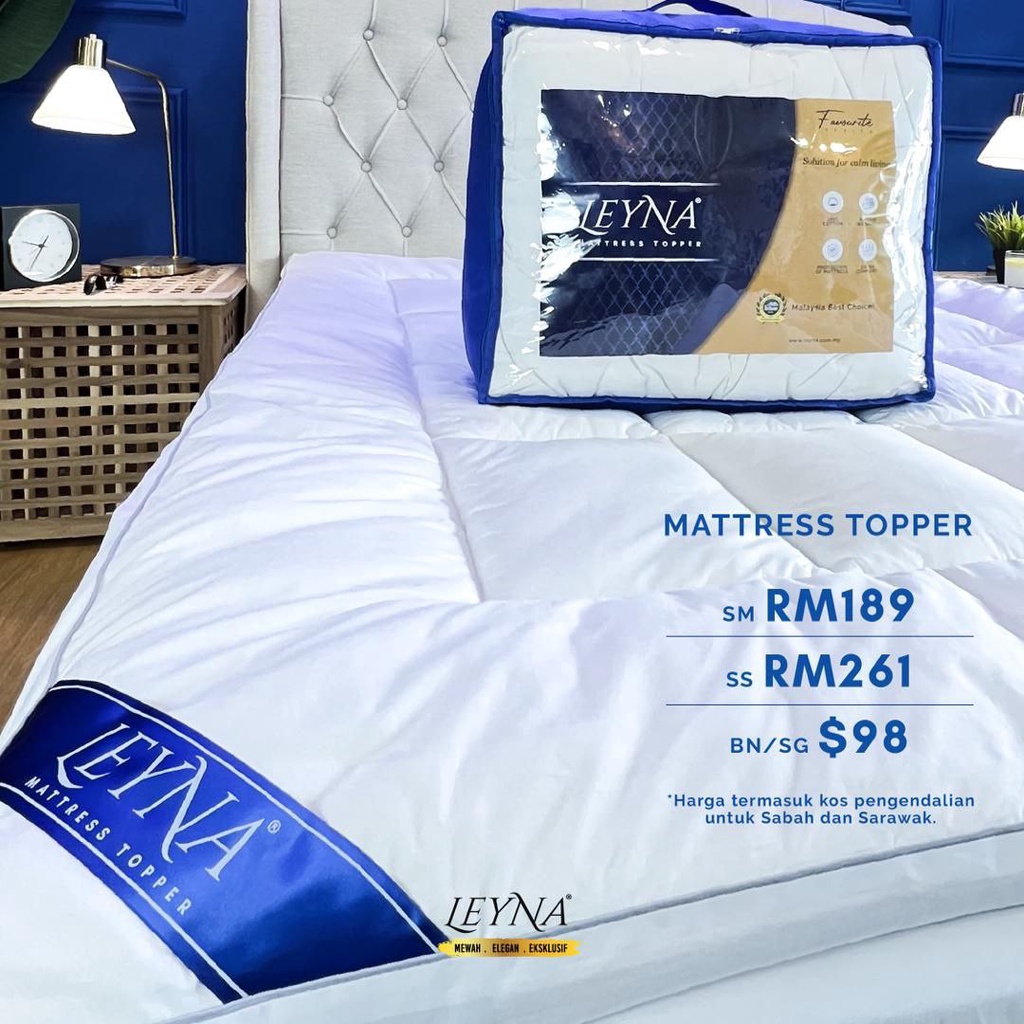 Leyna Mattress Topper (LMT) Pelapik Tilam Free Gift