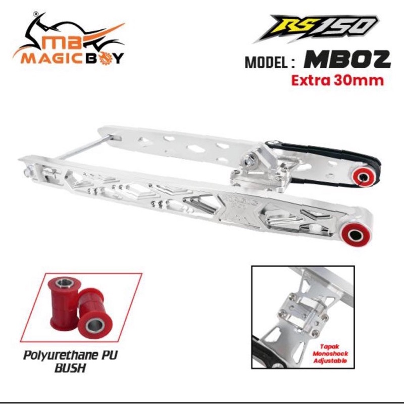 Honda RS150 RSX150 rs-x rs x racing cnc swing arm magic boy silver ...