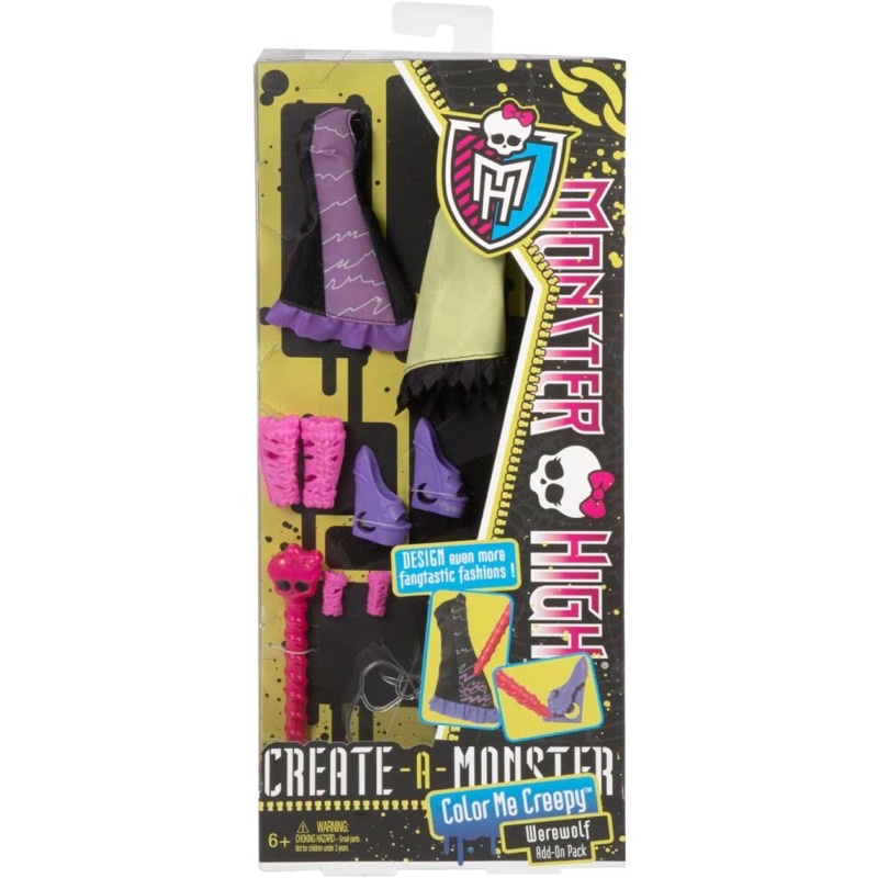 Monster High Color Me Creepy Addon Pack Werewolf NIB Shopee Malaysia