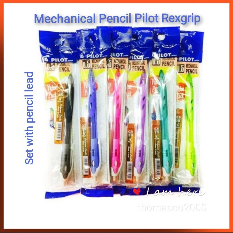 Pilot Mechanical Pencil Pilot REXGRIP With Pencil Leads 0.5mm 0.7mm ...