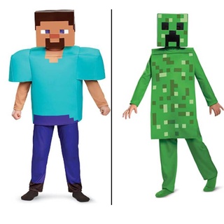 Steve Minecraft Costume Halloween Cosplay Animation Birthday Party Child &  Adult