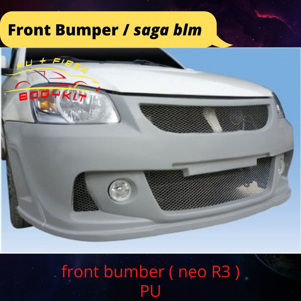 FRON BUMPER PROTON SAGA BLM WITH LAMP ( R3, V2 DESIGN, CHARGE SPEED
