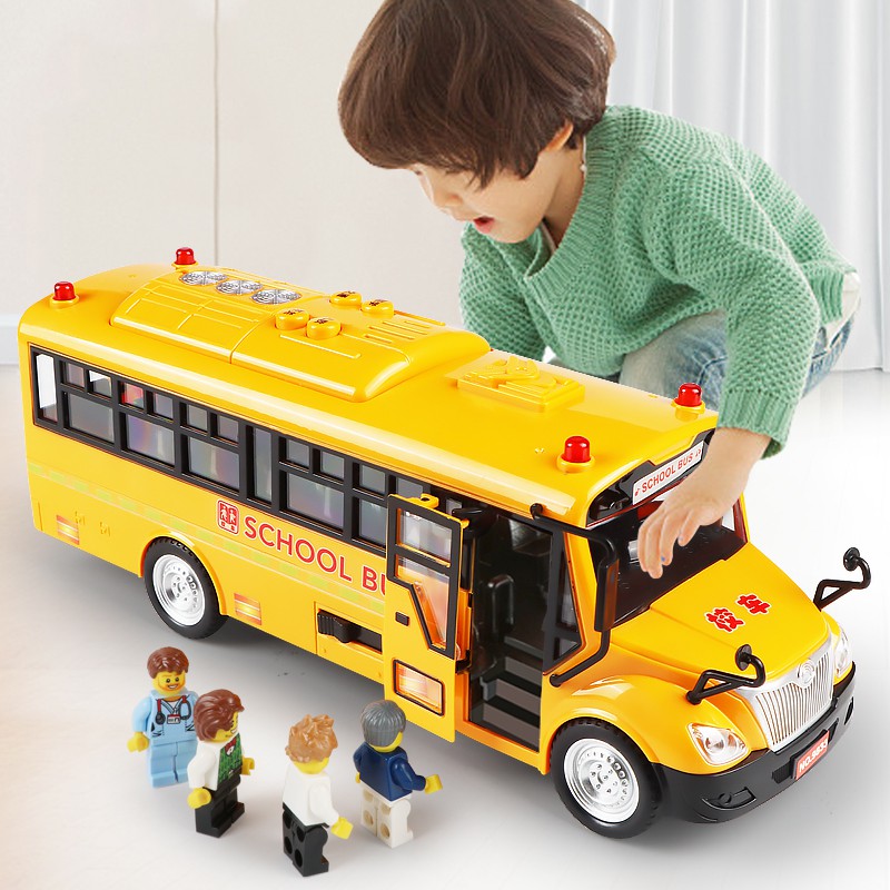 Baby Children School Bus Toy Sound Light Buses Car Toy Car Model ...