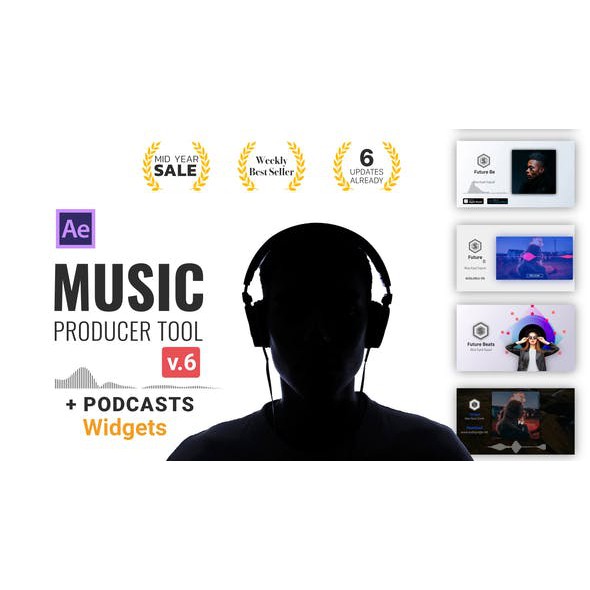Audio Visualization / Music Producer Tool V6 - Adobe After Effects ...