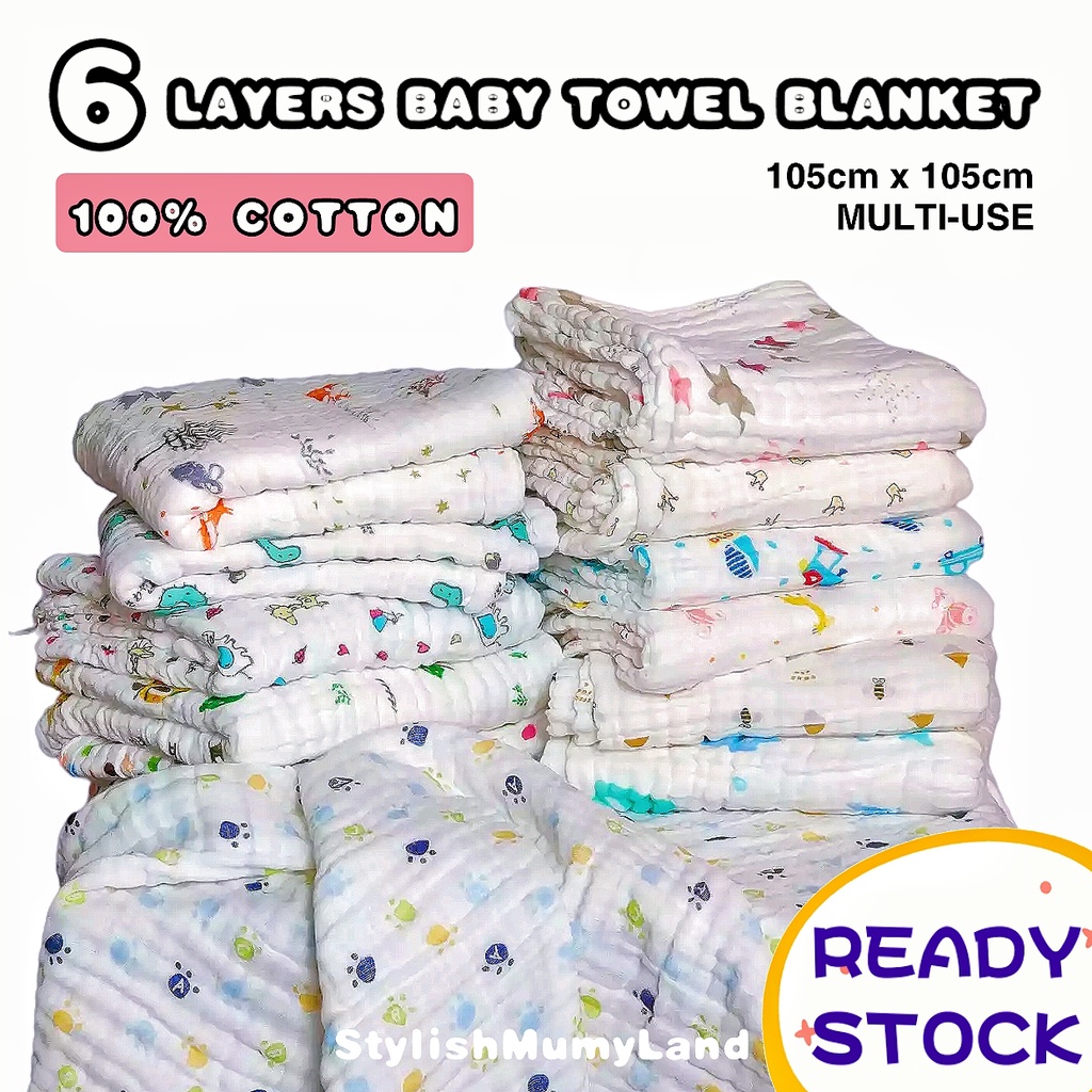 6-Layer Towel Blanket Swaddle