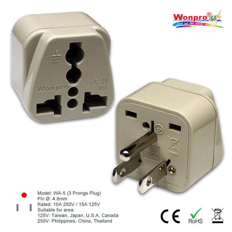 WONPRO, Universal Travel Adapter WA-5 | Shopee Malaysia