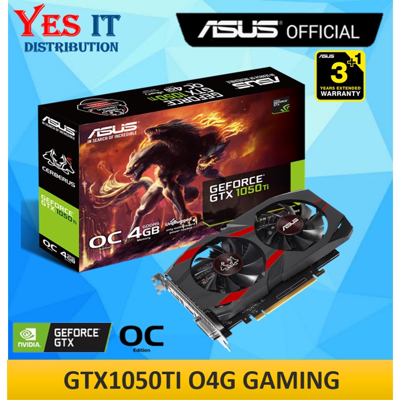 ASUS CERBERUS GTX1050TI O4G GAMING GRAPHIC CARD (CERBERUS-GTX1050TI-O4G ...