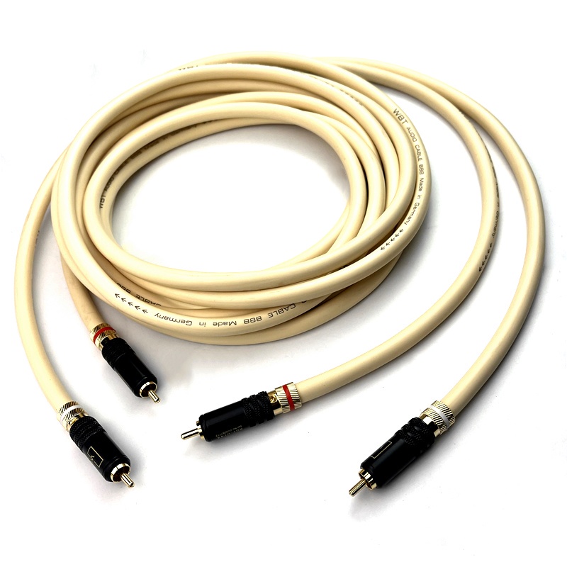 Oxygenfree Copper WBT HiFi Audio Interconnect Cable with Gold Plated