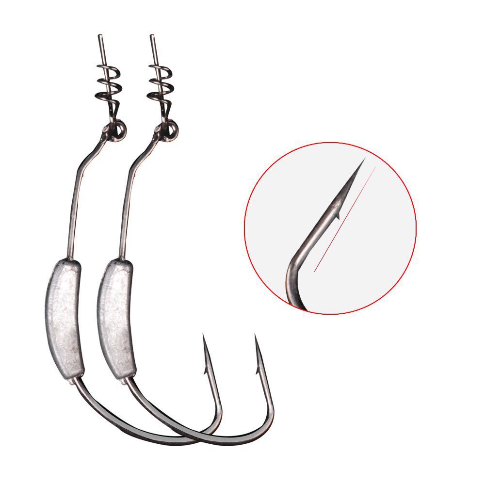 Exposed Jig Crank Head Barbed Hook 2g 3g 5g 7g 9g Crank Offset Fishing Hook  Fish Hooks Fit for Texas Rigs Fishing Tackle