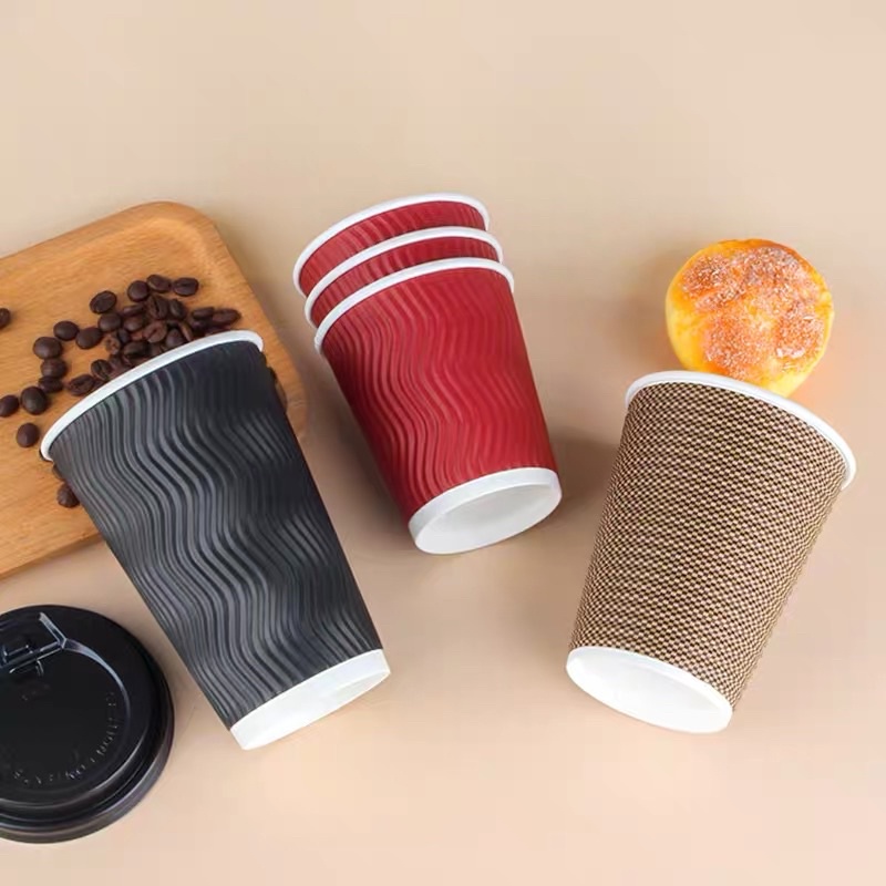 [READY STOCK] 250ml 8oz TRIPLE LAYER THICK PAPER CUP HEAT PROOF CAFE ...