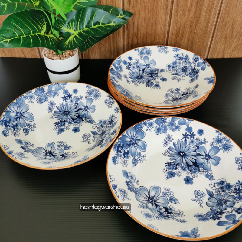BLUE CHELSEA 🌹 8” Dessert/Soup 9” Dinner/Soup Plate (6pcs) Fine