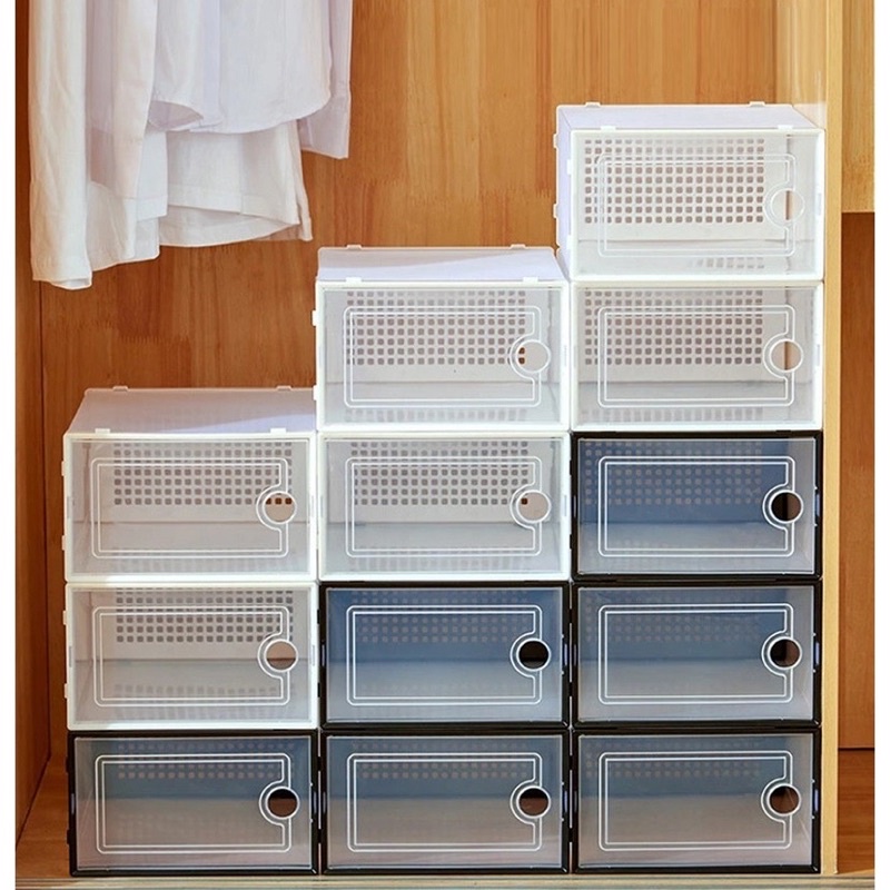 Good Quality Stackable Storage Shoes Box Hard Plastic Box Penyimpan ...