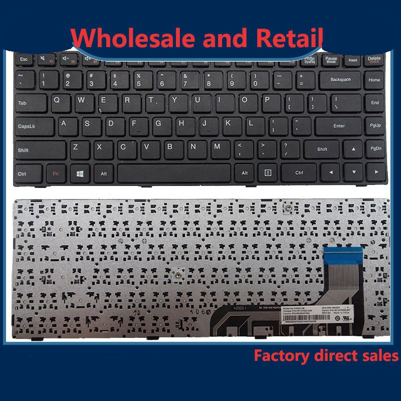 Clavier AZERTY Français Original Pour Lenovo Ideapad 100-14IBY 80MH - Noir - Neuf