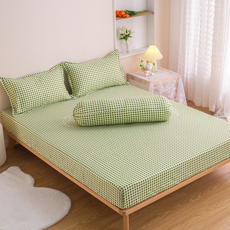 Muji style Bedsheet cotton 4in1 bedding set King Queen Super Single