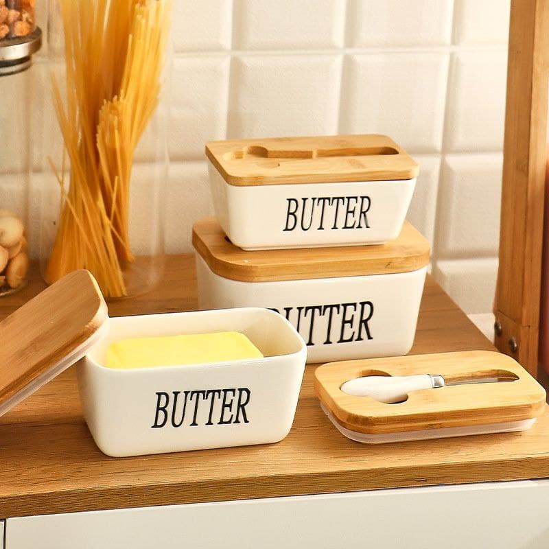 Ceramic BUTTER STORAGE / BUTTER CANISTER / BUTTER BOX Farmhouse Concept ...