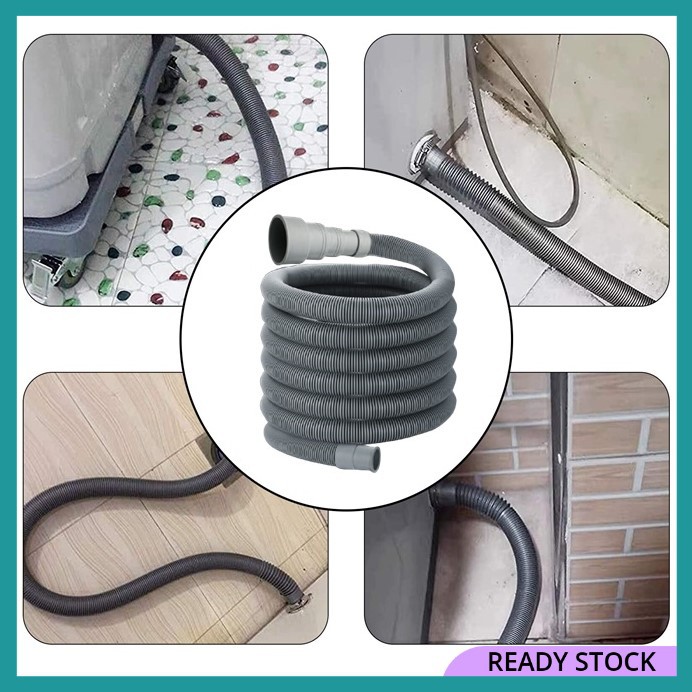 Washing Machine Dishwasher Drain Hose Outlet Water Pipe 2m 4m Paip Hos ...