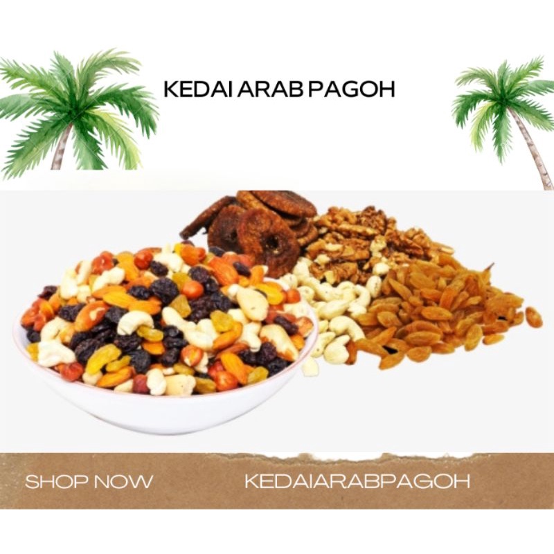 healthy mix nuts &raisin&dried fruit 1kg Shopee Malaysia