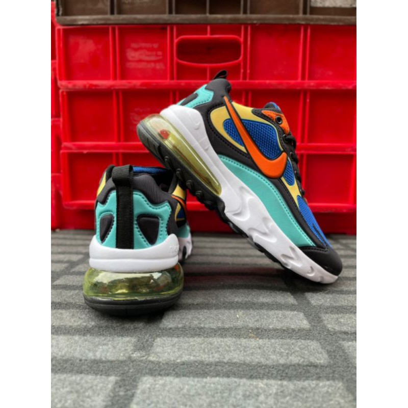 READY STOCK NIKE AIRMAX 270 REACT V4 TURQUOISE BLUE ORANGE Shopee Malaysia