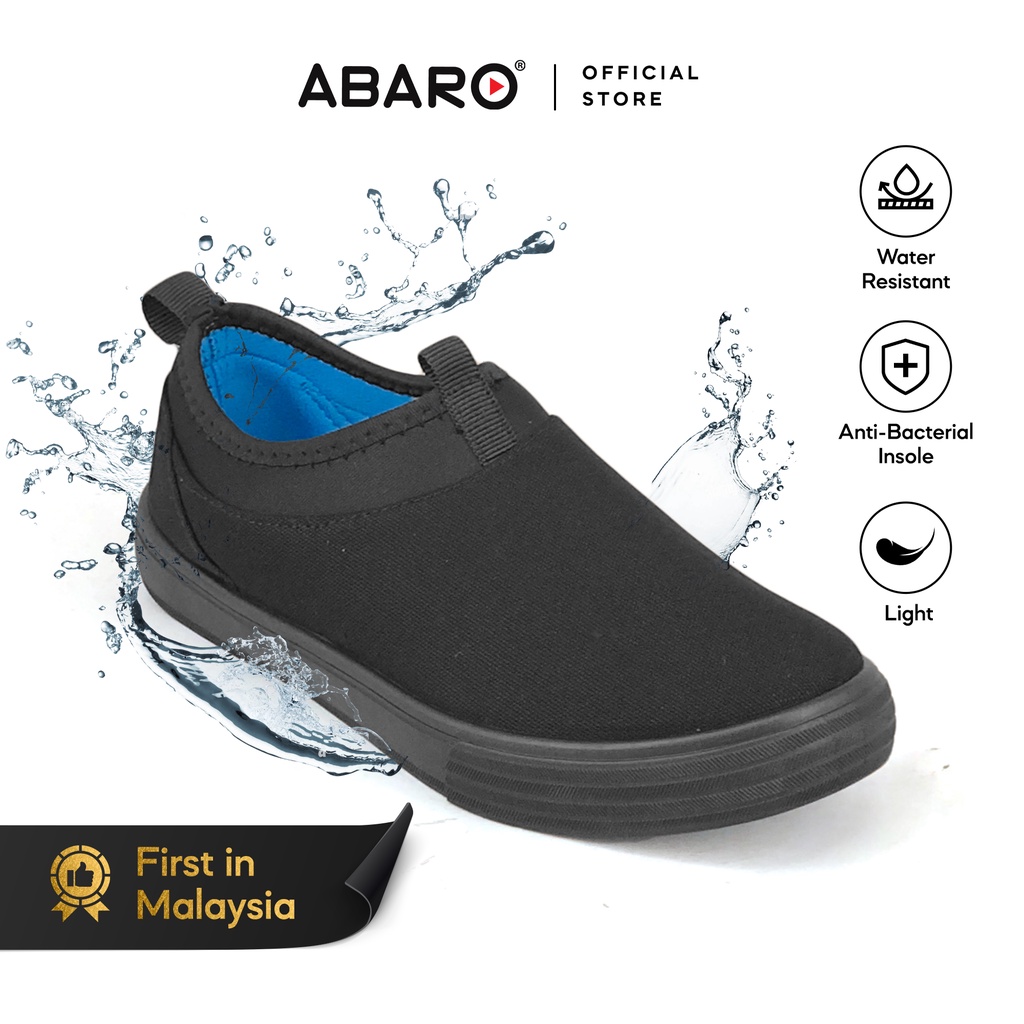 Abaro Water Resistant Anti Bacterial Insole Shoes W2629 Canvas Sneaker