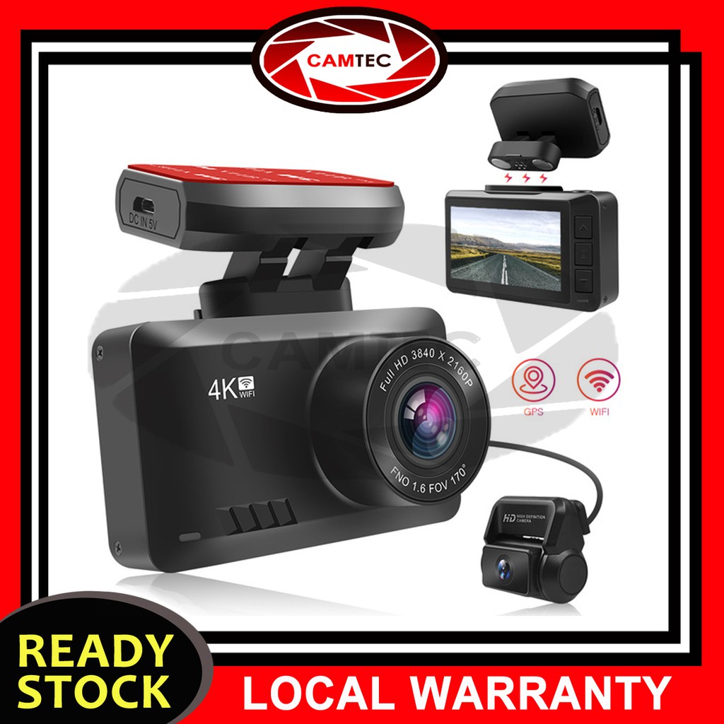 CamTec X5 Sony Lens Car DVR 4K 2160P Full HD 4K 3.0" GPS Wifi Dash