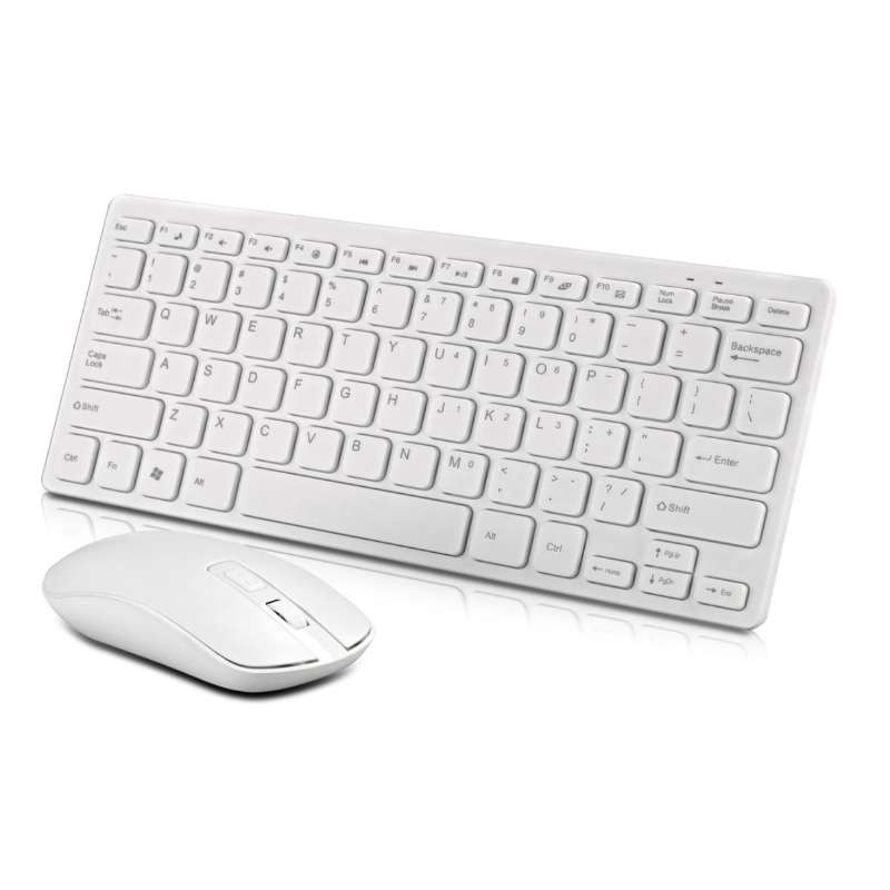 GKM901 Wireless 2.4GHz Mini Ultra Slim Silent Keyboard Mouse Set Office ...