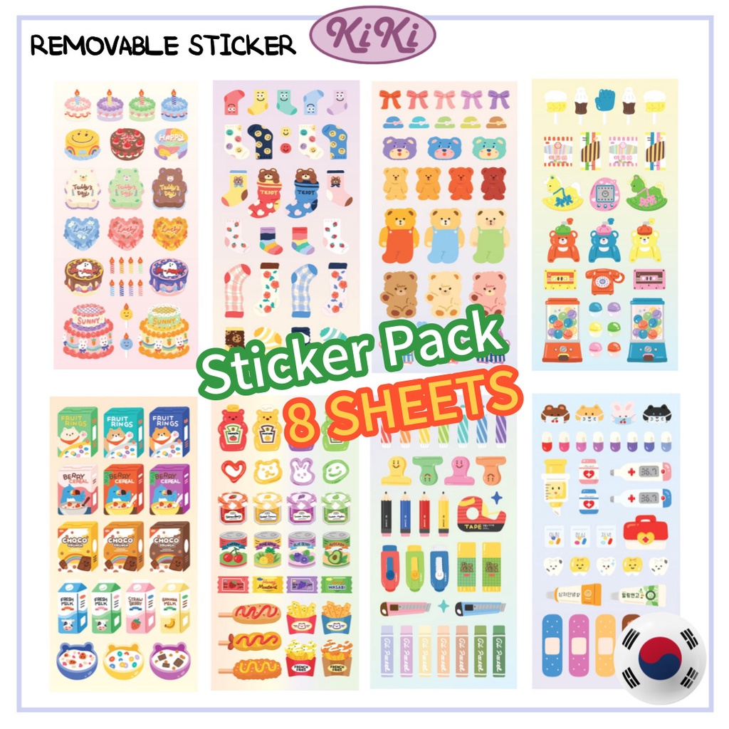 [Iconic] My Stuff Removable Sticker Pack 8 Sheets Made in Korea ...