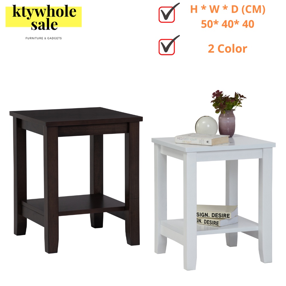 KTY ELINA solid wood side table/ bedside table/ meja tepi | Shopee Malaysia