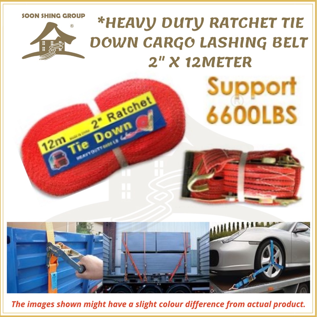 Ratchet Tie Down Cargo Lashing Belt Tali Strap Pengikat Barang Lorry