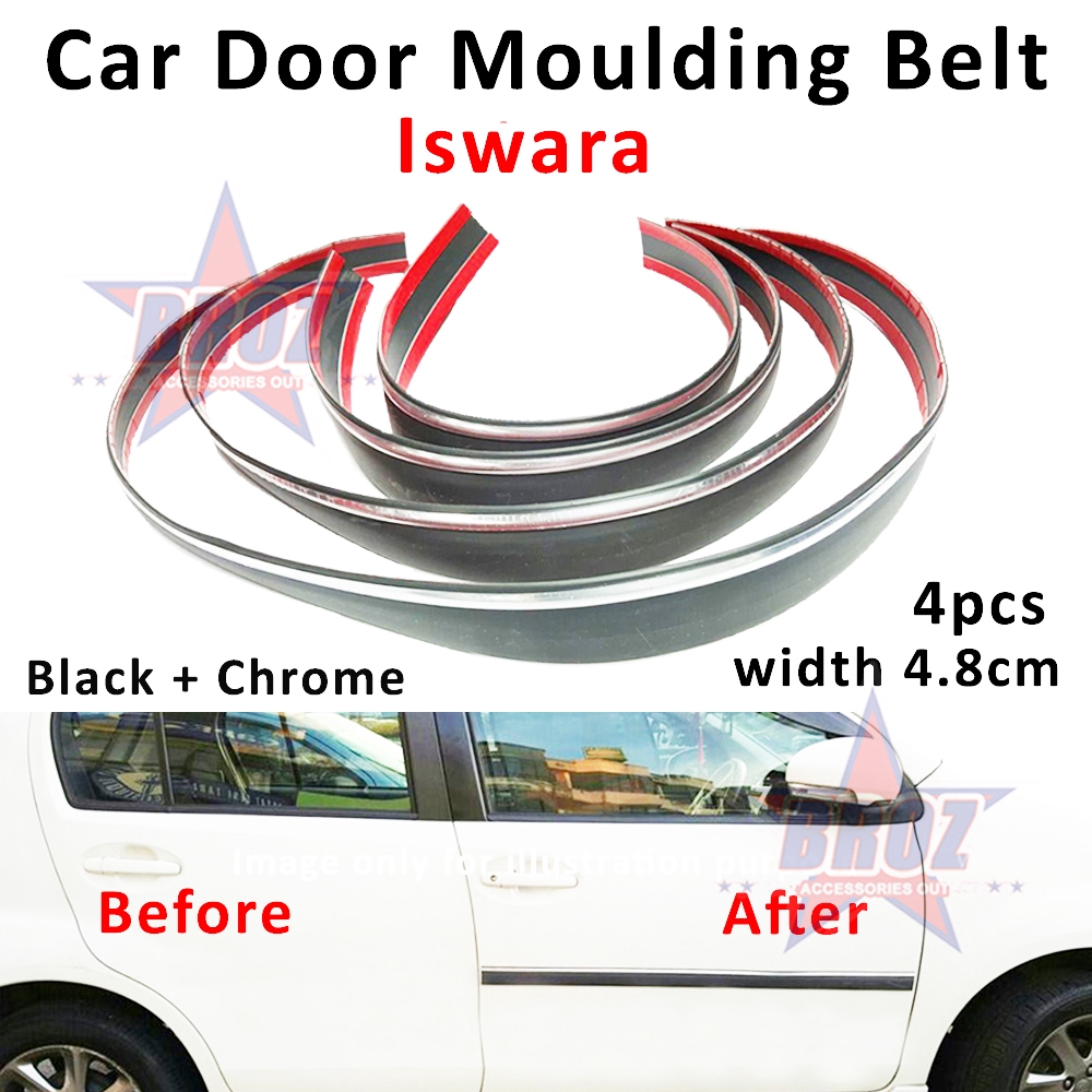 4 Doors Car Door Moulding Lining Universal for Alza Axia Kancil Myvi Viva Wira Iswara Exora