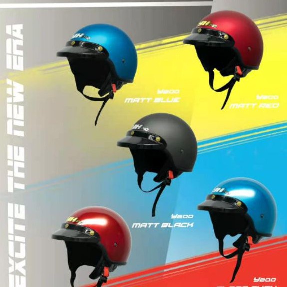 YH Y200 Helmet Steng SIze L 60Ccm with Sirim Cert Topi Keledar Separuh